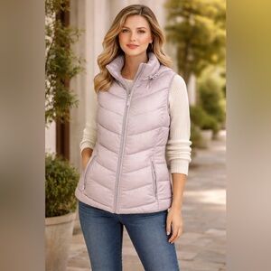 Charter Club Taupe Puffer Vest Sz M NWT